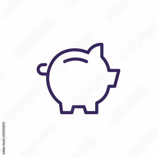 piggy bank icon sign vector