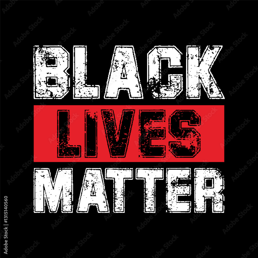 Fototapeta premium Black lives matter concept t shirt, poster design template vector.
