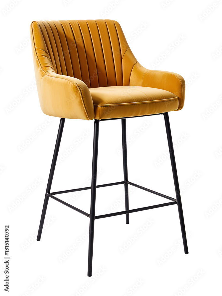 Modern Bar Stool, isolated on transparent background, png