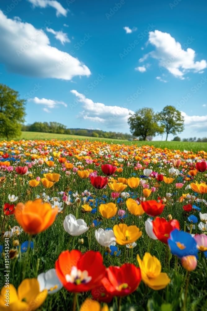 Obraz premium Beautiful colorful wild flowers in Spring.