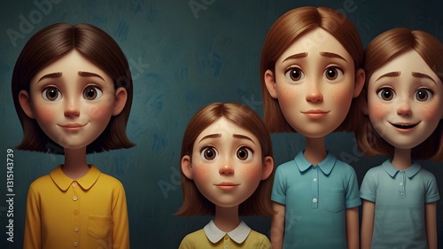 three little girls