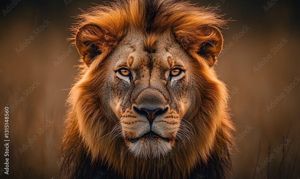 Majestic Lion Portrait: A Captivating Close-Up of the King of the Jungle Majestic Lion Portrait: A Captivating Close-Up of the King of the Jungle