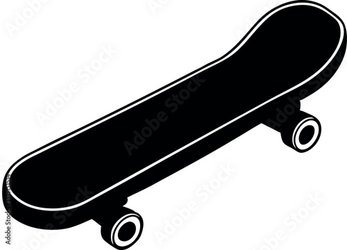  Skateboard silhouette vector 