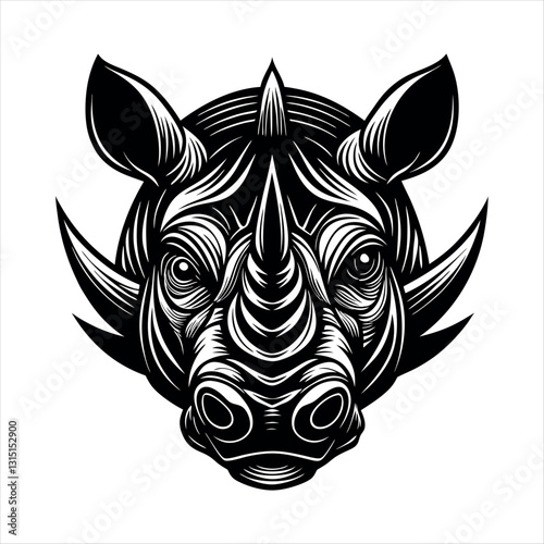 a rhinoceros head silhouette 