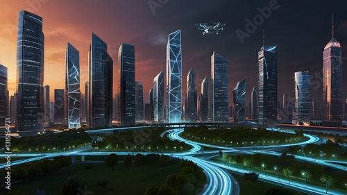 dubai marina at night