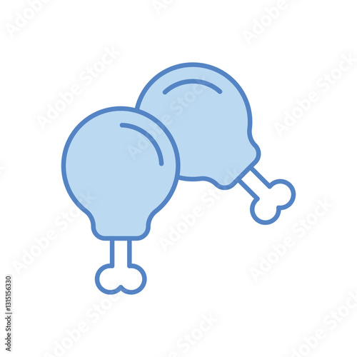 Chicken Leg Vector icon
