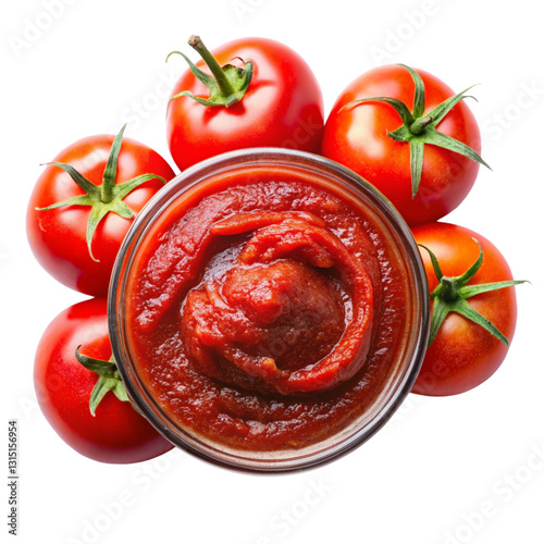 tomato sauce in a bowl with basil