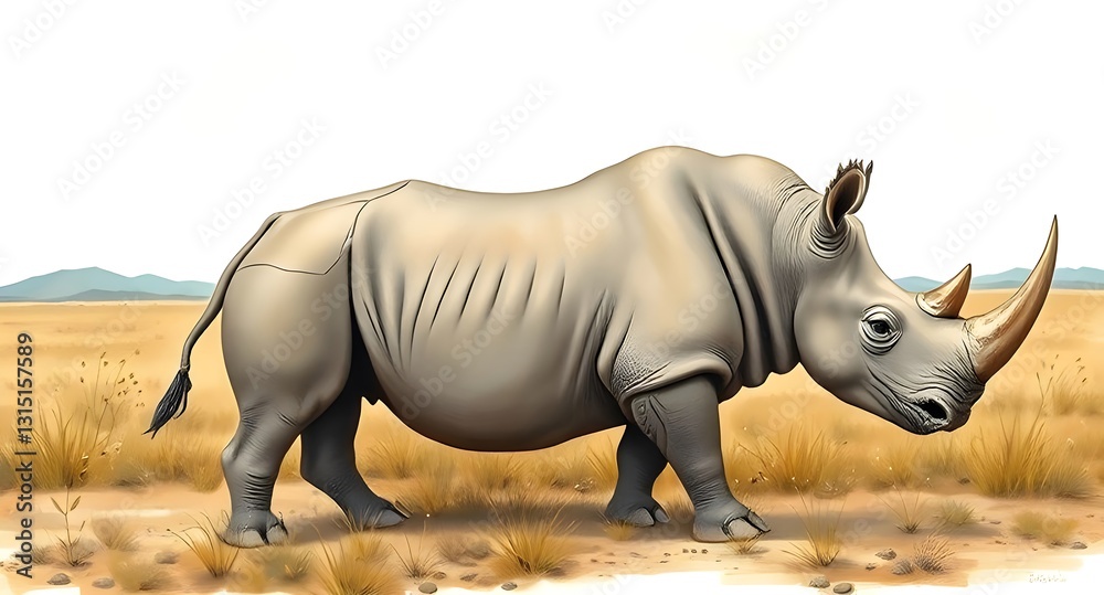 Fototapeta premium rhino in the wild