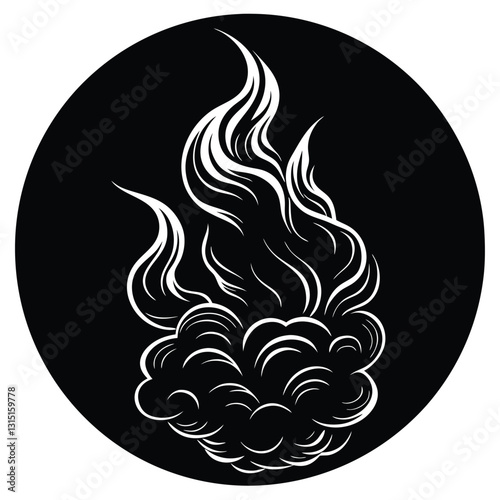 A vintage-style yin yang flower tattoo design with swirling floral and tribal elements, perfect for an abstract nature-inspired wallpaper or decorative art illustration
A vibrant yin yang symbol with 