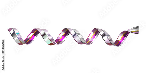 Abstract DNA helix with metallic reflection