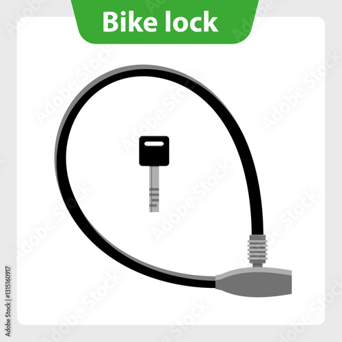 Bike lock illustration