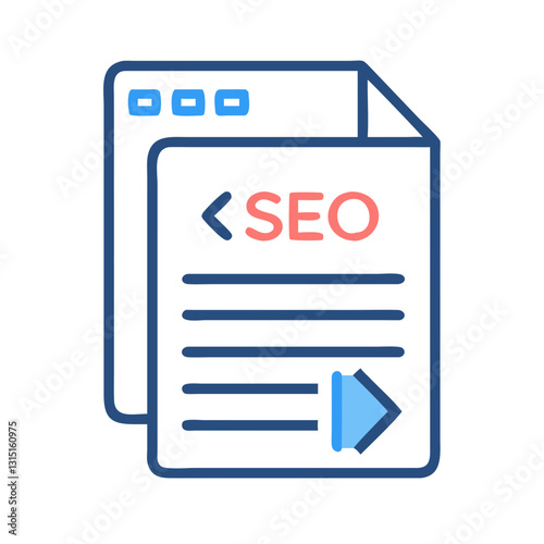 SEO document icon with optimization checklist