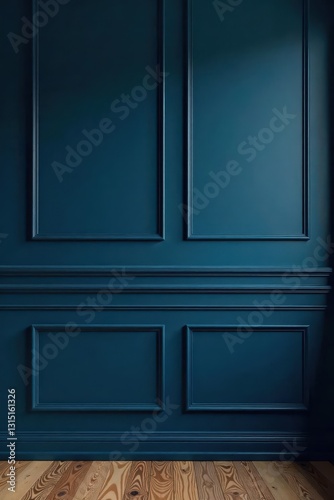Dark blue-black wall with rich wood grain texture   interior  background  timber