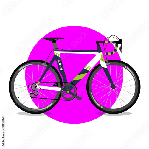 Sport race bicycle for competition purple color