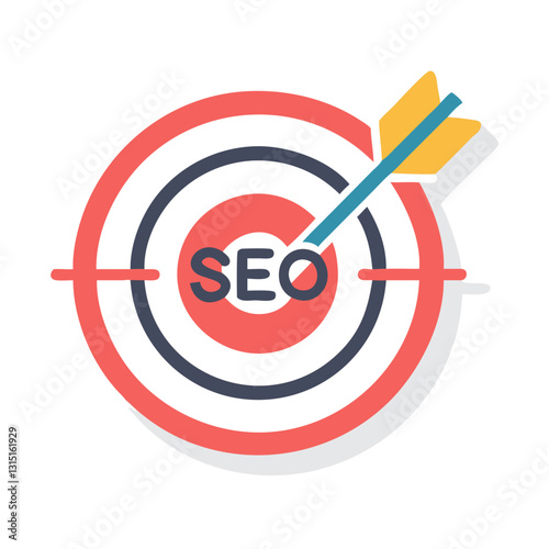 SEO target icon with dart hitting the center