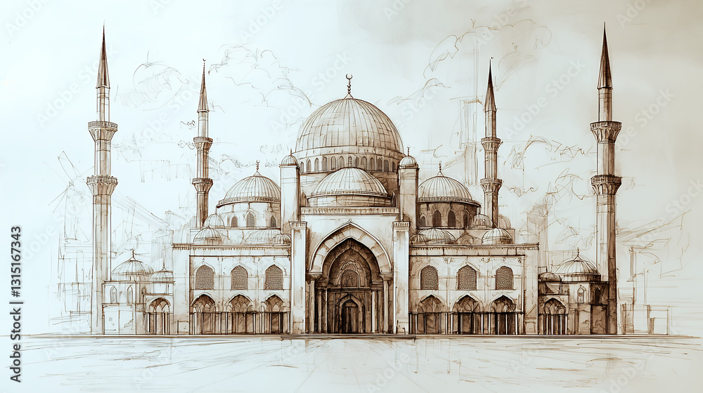 Fototapeta premium mosque in istanbul turkey
