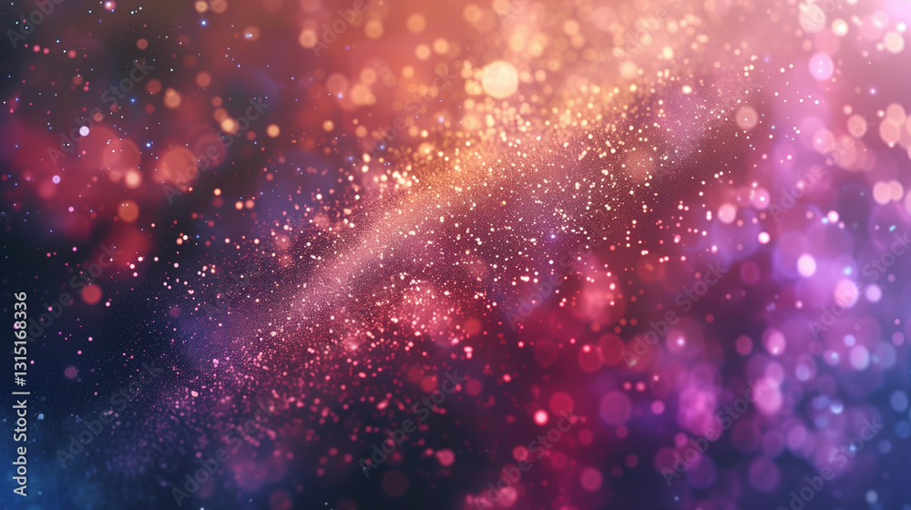 A vibrant, abstract background with a bokeh effect featuring various shades of pink, purple, and blue. The image has a dreamy and magical feel with sparkling light particles scattered throughout. A vibrant, abstract background with a bokeh effect featuring various shades of pink, purple, and blue. The image has a dreamy and magical feel with sparkling light particles scattered throughout.
