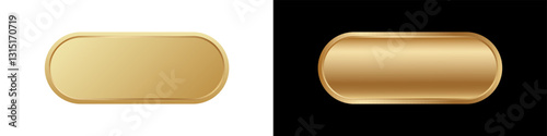 Gold plaque features smooth rounded edges for a sleek result. the shine adds a touch of elegance.