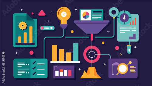 The dashboards advanced features such as drilldowns and filters allow for a more indepth analysis of the data empowering users to quickly identify and act on key insights.. Vector illustration