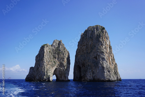 Scenic View of Capri Island, Italy – Rocky Coastline and Turquoise Waters