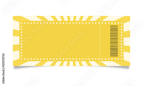 Ticket template on white background.