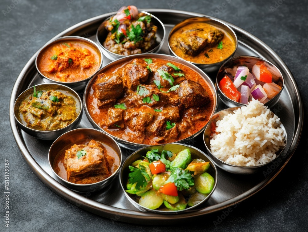 Simple yet delicious plate of steamed rice representing traditional maharashtrian cuisine served on a wooden table Simple yet delicious plate of steamed rice representing traditional maharashtrian cuisine served on a wooden table
