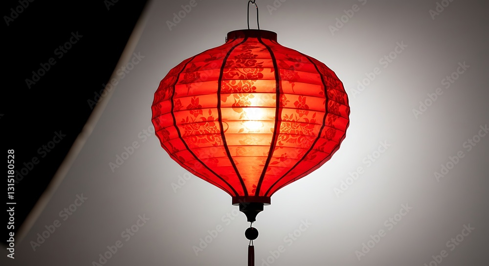 Obraz premium 赤提灯 暖色光 優雅に照らす 室内装飾. AI Generated