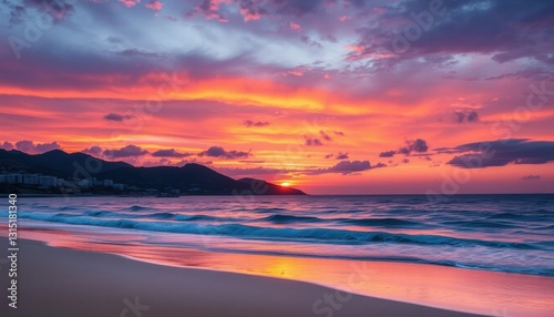 sunset at the beach