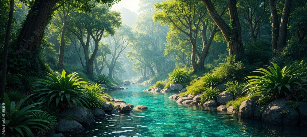 Fototapeta premium Tropical Forest Oasis