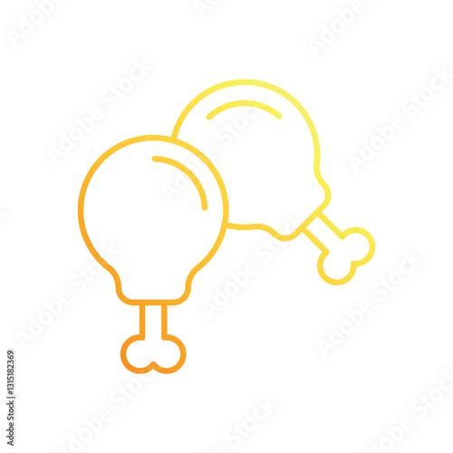 Chicken Leg Vector icon