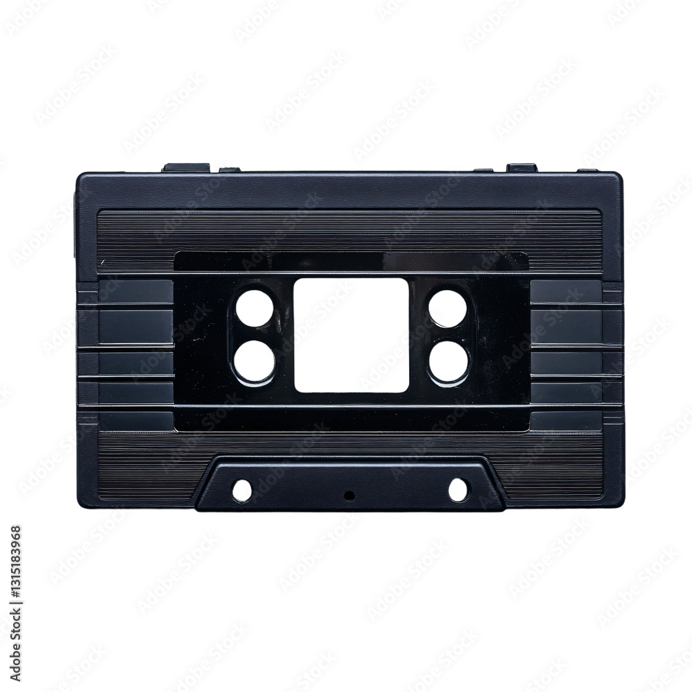 Fototapeta premium a black cassette player with a white screen