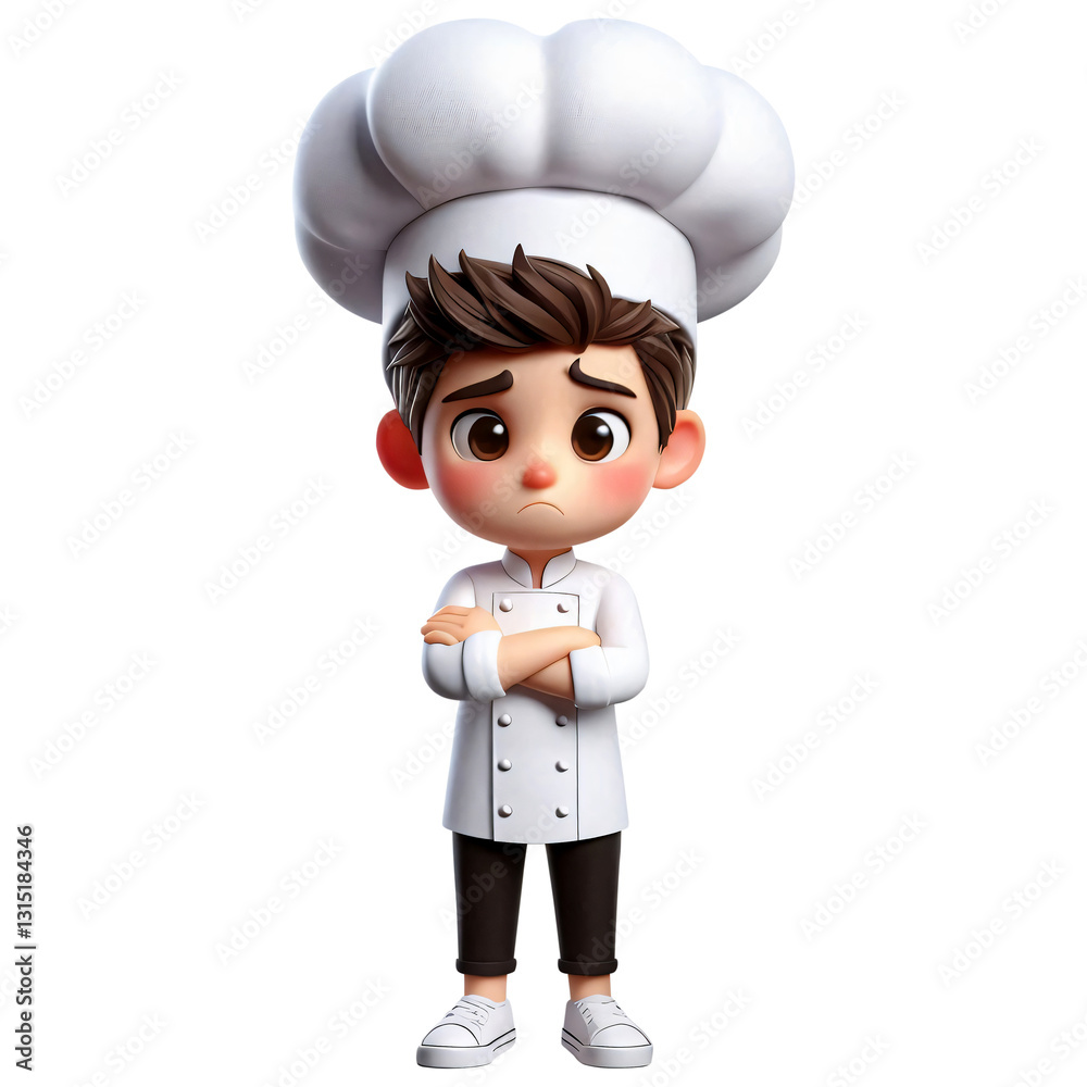 Cartoon of a boy being a chef Cartoon of a boy being a chef