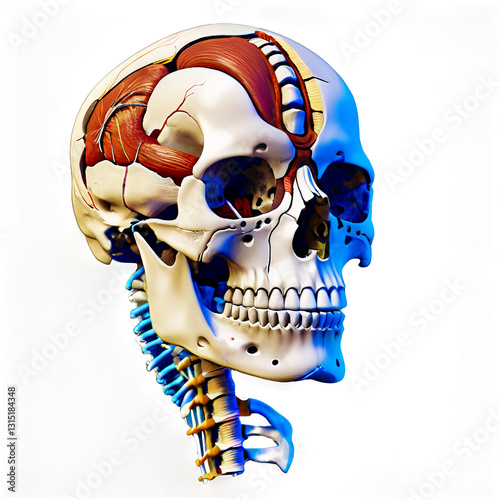 skeleton with a cigarette