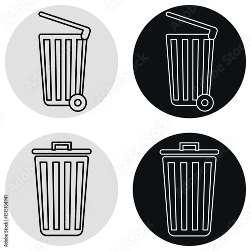 Garbage, trash can, wastebasket design