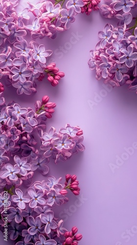 Wallpaper Mural spring, summer background, copi space, banner, flyer. Elegant Lilac Flowers on Pastel Background – Mobile Design Torontodigital.ca