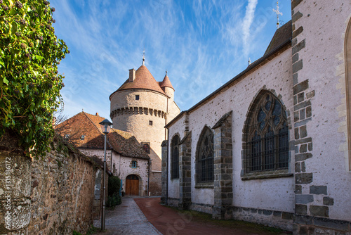 Fototapeta Naklejka Na Ścianę i Meble -  The town of Arnay le Duc in Burgundy, France, with its old stone houses