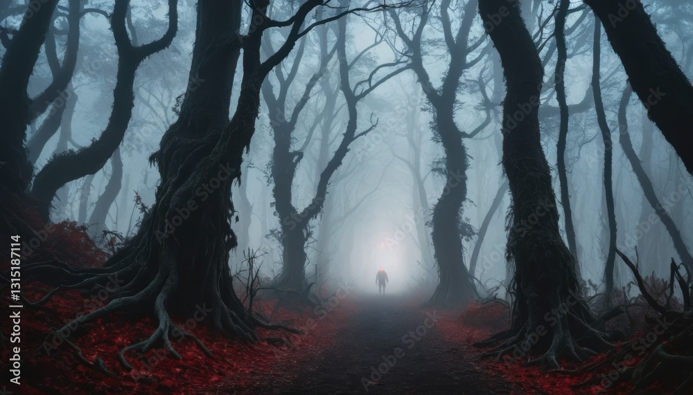 Obraz premium fog in the forest