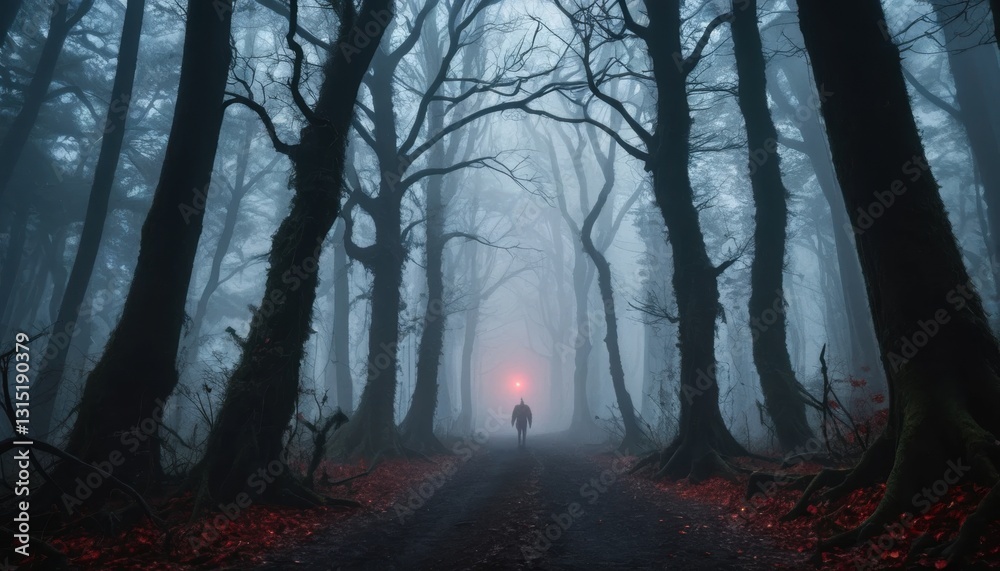 Obraz premium fog in the forest