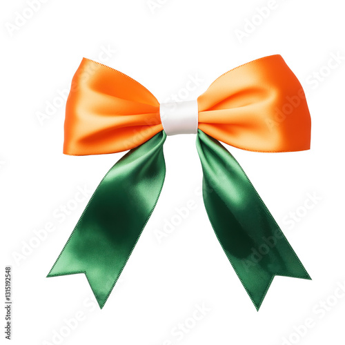 transparent PNG image of Irish Flag Colors Bow Ribbon