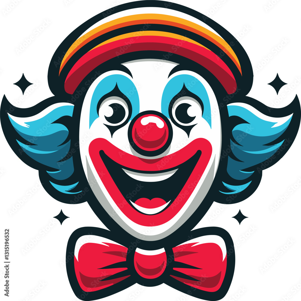 Fototapeta premium Striking Clown & Joker Vector Art: Bold, Dark Designs That Transform Pop Culture Aesthetics 