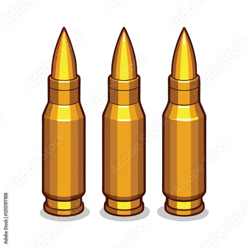Set of bullet icons isolated on white background