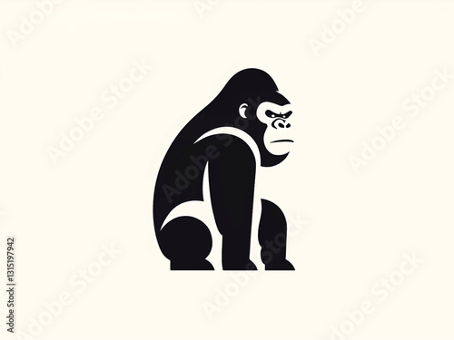 Gorilla logo. Vector illustration.