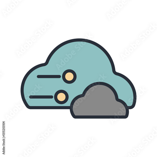 clouds icon collection .design style with background
