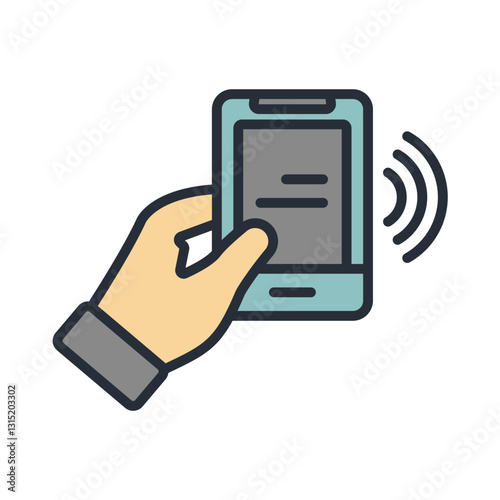 Phone icon collection .design style with background