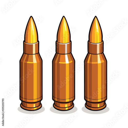 Set of bullet icons isolated on white background