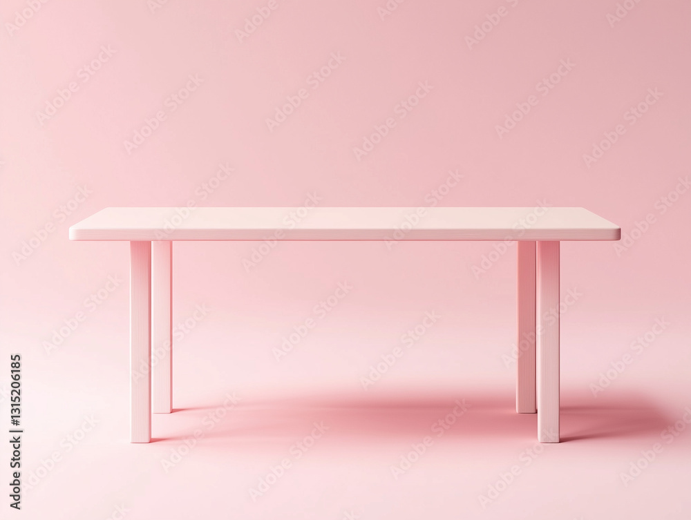 3D table isolated on a solid color background 3D table isolated on a solid color background