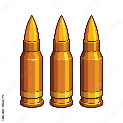 Set of bullet icons isolated on white background