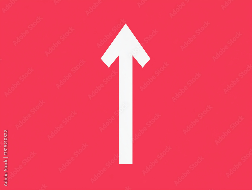 Minimal vector upward arrow isolated on a solid background Minimal vector upward arrow isolated on a solid background