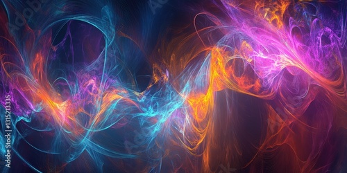 Vivid energetic plasma streams with captivating cosmic hues