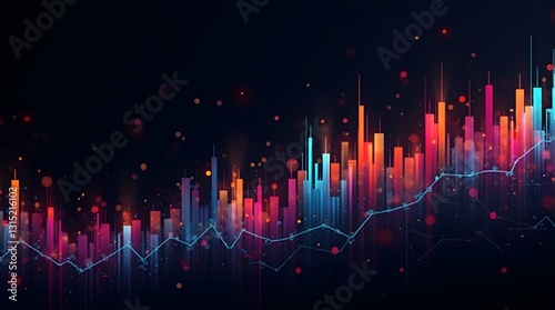 Schedule cryptocurrency on a dark background. Stock market and prices.